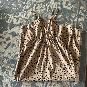 Long cheetah print dress